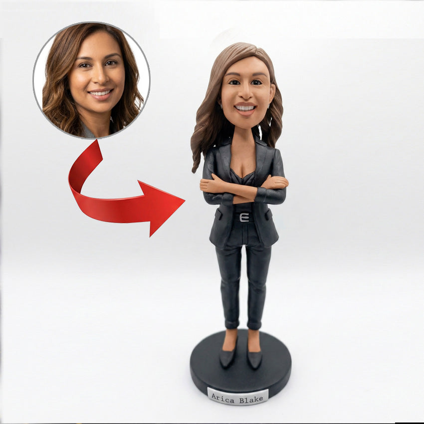Custom Business Woman Bobblehead from Photo