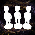 Fully Customizable 3 person Custom Bobblehead With Engraved Text