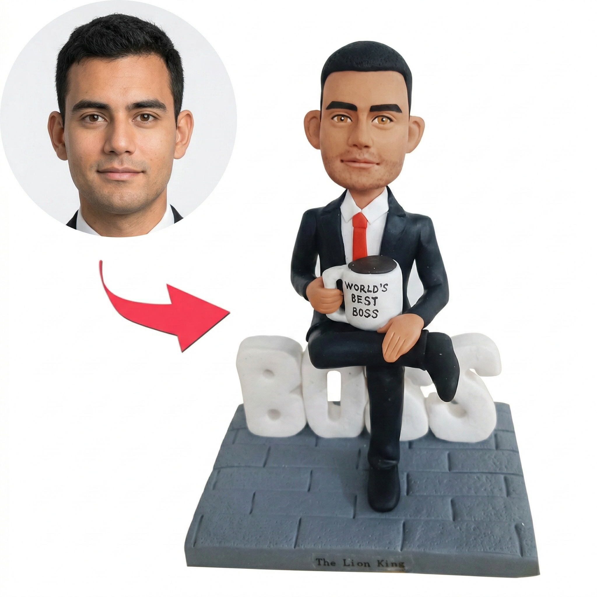 Custom Boss Bobblehead from Photo World’s Best Boss Gift