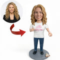 Custom Funny Bobblehead from Photo – Personalized Casual Gift for Her