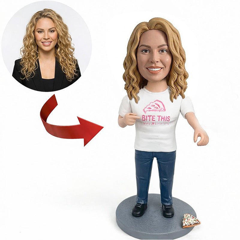 Custom Funny Bobblehead from Photo – Personalized Casual Gift for Her