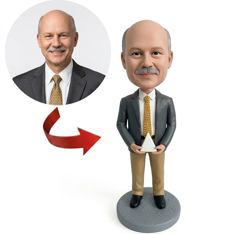 Custom Businessman Bobblehead from Photo – Personalized Gift for Boss, Dad or Retirement