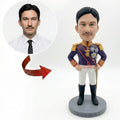 Custom Royal Officer Bobblehead from Photo – Personalized Handmade Prestige Gift