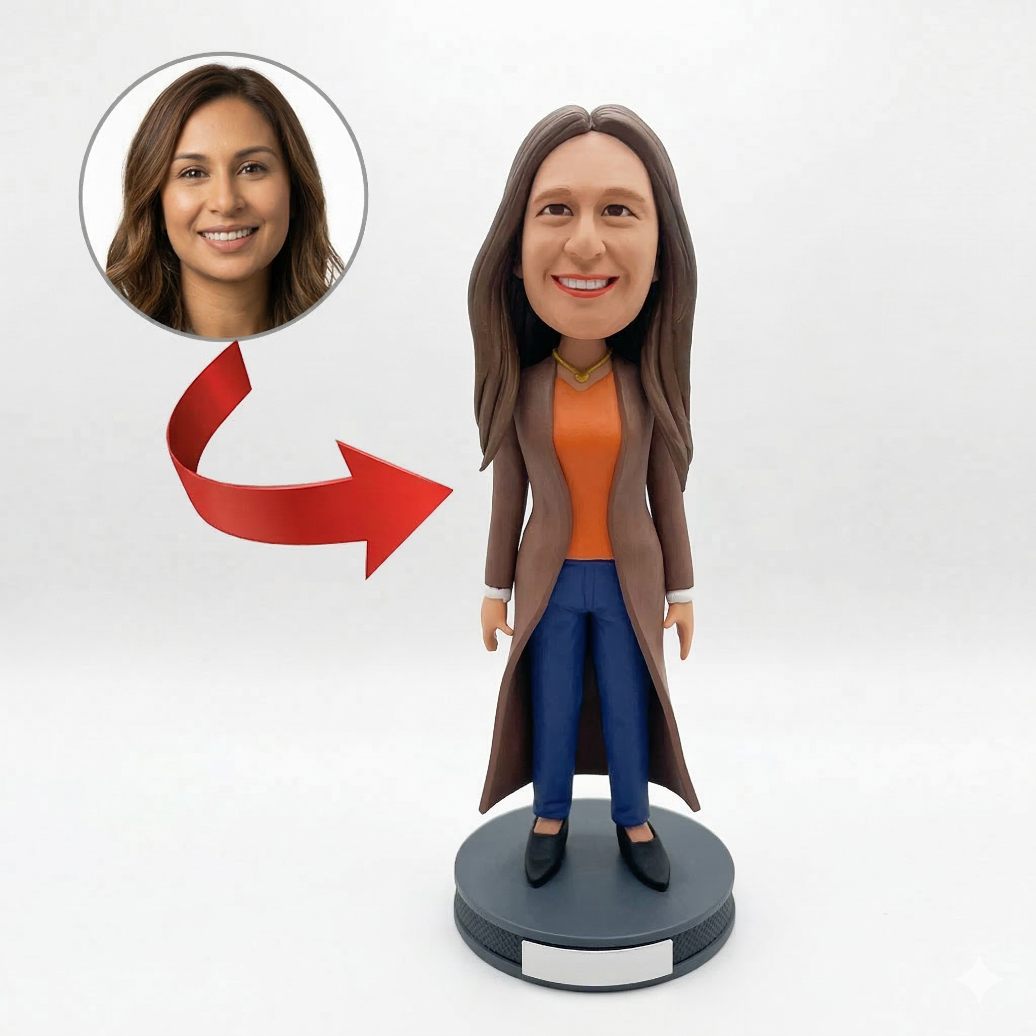 Custom Bobblehead for Women – Personalized Office Lady Bobblehead Gift from Photo