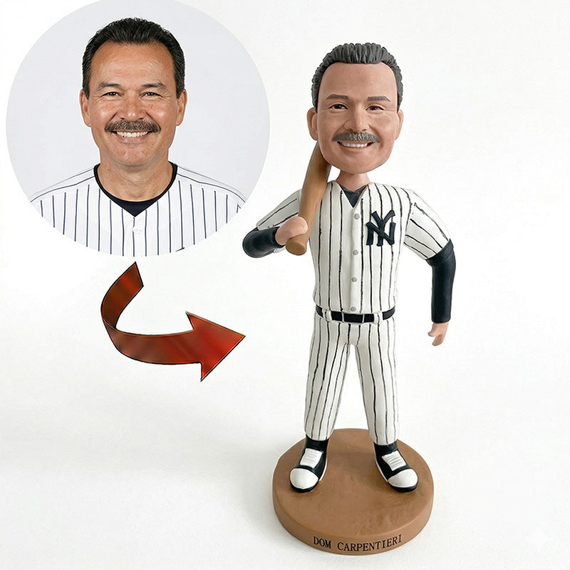 Custom Baseball Player Bobblehead from Photo – Personalized Sports Gift for Him