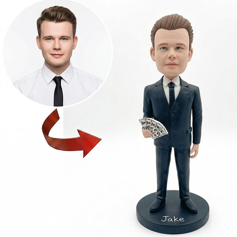 Personalized Finance Professional Bobblehead from Photo – Custom Gift