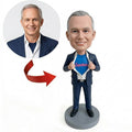 Custom Superhero Bobblehead from Photo – Personalized Gift for Dad, Husband or Boss