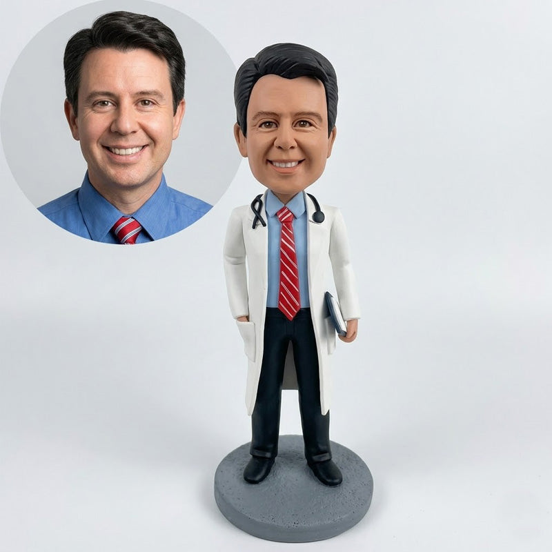 Custom Doctor Bobblehead from Photo – Personalized Handmade Gift