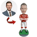 Custom Football Player Bobblehead from Photo – Personalized Sports Fan Gift for Him